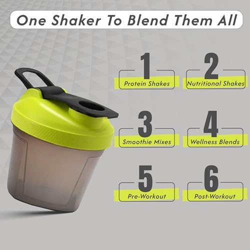 Image of Protein Mini Gym Shaker| Bottle 300ML with Blender Ball (Green)