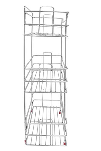 Image of Plantex Heavy Duty 3 Tier Kitchen Rack /Stainless Steel Rack for Kitchen Storage /Wall Mounted Rack /Multipurpose Storage Stand /Spice Stand (Chrome)