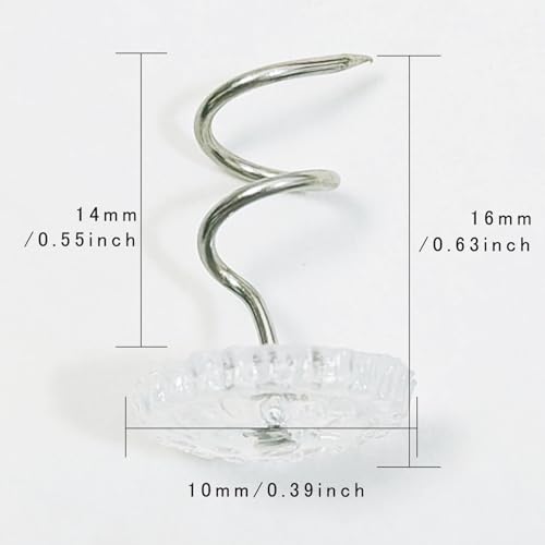 50Pcs Twist Pins with Clear Heads, Bedskirt Pins for Holds Bedskirts, Drapes, lipcovers and Other Fabric and Materials Securely in Place