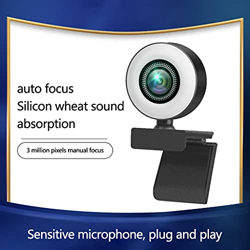 Caméra USB objectif autofocus 2K trépied rotation 360° webcam PC