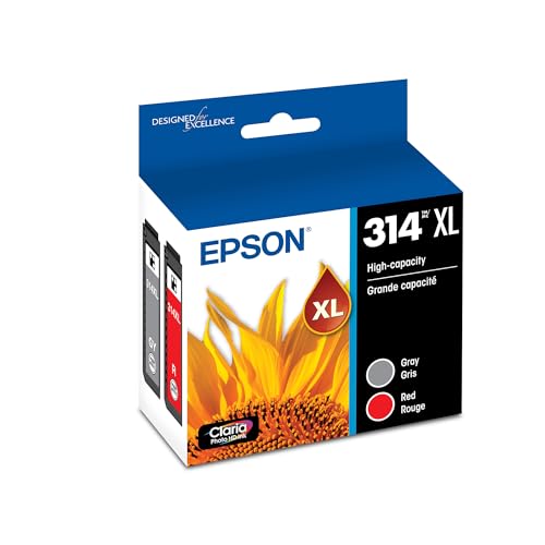 Image of EPSON 314 Claria Photo HD Ink High Capacity (T314XL922-S) Works with Expression XP-15000 Gray /red