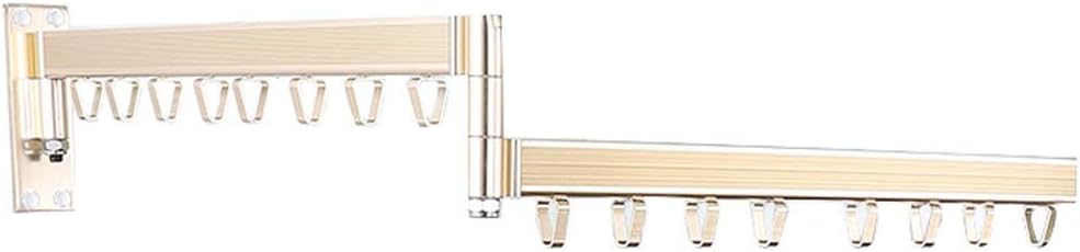 Clothes Drying Rack Clothes Drying Racks,Clothesline Wall Mounted Drying Rack, Folding Clothes Dryer Rack Rotation, Bathroom Towel Rail Bar Hooks Space-Saving, Clothing A