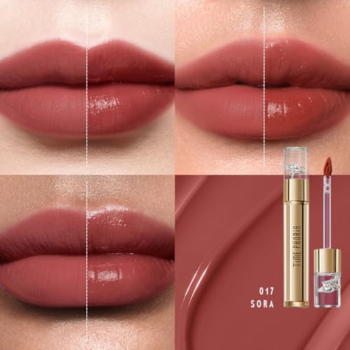 Image of Elixir Velvet-Shine Switching Lip Tint, 2-in-1 Velvet & Shine Lip Cream, Hydrating Long Lasting Liquid Lipstick, Blurs Lip Lines, Lightweight Non-Sticky with Vitamin E 017 Sora