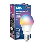 Tapo TP-Link Smart Light Bulbs, 1100 Lumens High Brightness(75W Equivalent), Matter-Certified, 16M Colors RGBW LED Bulb, Dimmable, CRI>90, Voice Control w/Siri, Alexa & Google Home, A19 E26 L535E