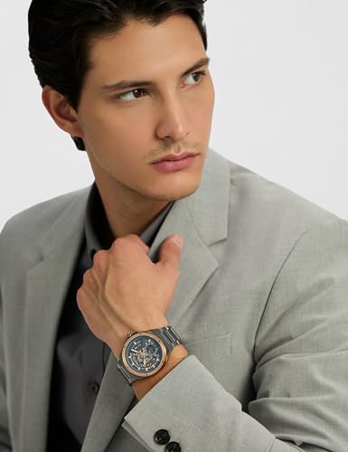Image of Kenneth Cole Automatic Grey Dial Grey Stainless Steel Strap Watch for Men - KCWGY0064401MN