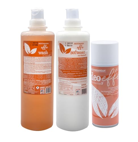 HOME PRO Kit Lavaggio Professionale Completo Effe Ammorbidente Detersivo con Vitamina F Deodorante Bucato Igienizzante Ipoallergenico Profumato Concentrato