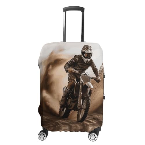 Motocross Printed Luggage Cover Protector, Fits 18-32 Inch Luggage