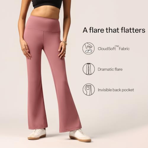 Image of BlissClub Ultimate Flare Pants Lite Regular for Women Upto 5'4 ft | High Waist Trousers and Formal Pants for Office wear | Comfortable fit