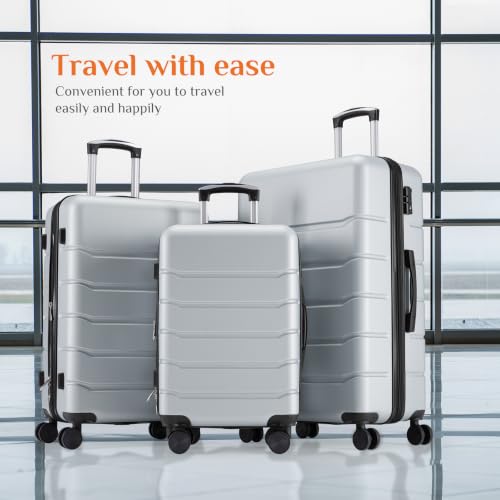 Image of Sweetcrispy 24 Inch Checked Luggage, Suitcase with Spinner Wheels