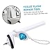 Uonlytech 2pcs Toilet Tank Drain Chain Handle Kit Flush Repair Tools Valves Leak Toilet Valve Assembly Flapper Accessories Home Toilet Dumpling Drains White Pom Household Products Single Row