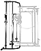 Fitvids Multi-Function Adjustable Power Cage with J-Hooks, Safety Straps and Optional LAT Pulldown Attachment and Cable Crossover, Cable Crossover Only Black