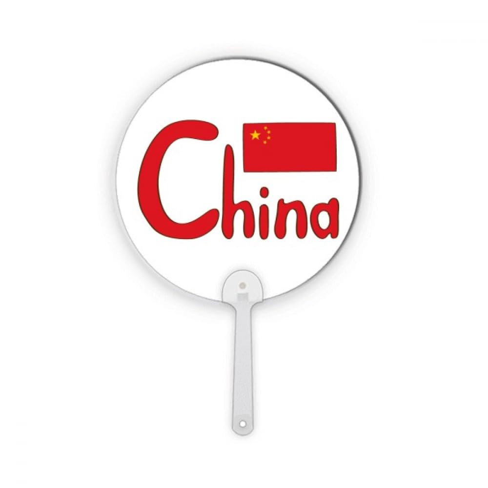 Drapeau de la Chine rouge rond plastique artisanat décoration thématique