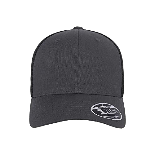 Flexfit 110M 24-Pack Mesh Trucker Mid-Profile Breathable Mesh Back Adjustable Snapback Cap | Bulk Pack Available(Charcoal/Black) - Image 3