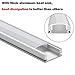 StarlandLed 10x1m Aluminum Channel for LED Strip Lights Installation,Easy to Cut,Professional Look,U-Shape LED Cover Diffuser Track with Complete Mounting Accessories for Indoor