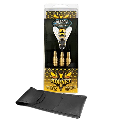 Dart World 13101 Hornet Brass 18-Gram Steel Tip Dart (18-Gram), Multi Colored #TOP3