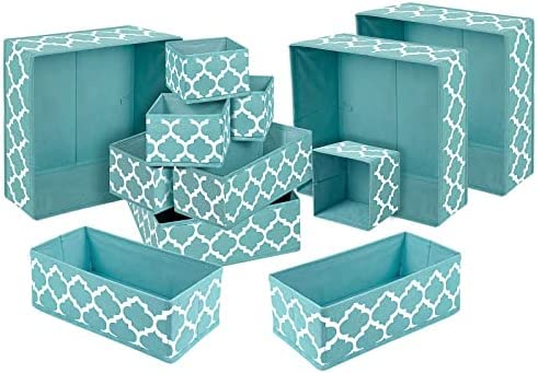 VERONLY Caja de almacenamiento con sistema de organización, organizador transpirable para armario, caja de tela, caja plegable para calcetines Cover