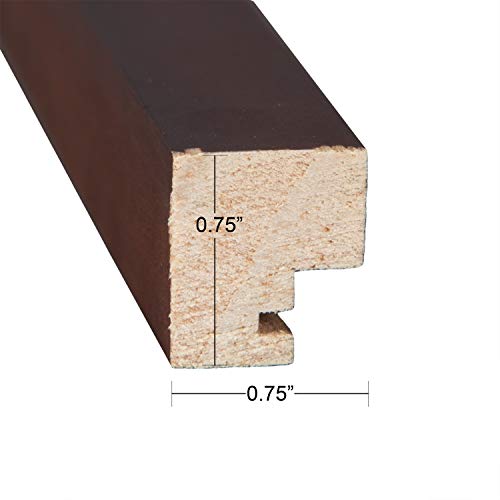 Designovation Gallery Wood Photo Frame Set For Customizable Wall Or Desktop Display, Walnut Brown 8X10 Matted To 5X7, Pack Of 4 #TOP5