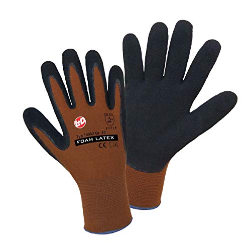 Gants de protection L+D worky 14902-8 100% nylon avec revêtement en latex EN 388 RISQUES MECANIQUES 3131 Taille 8 (M)