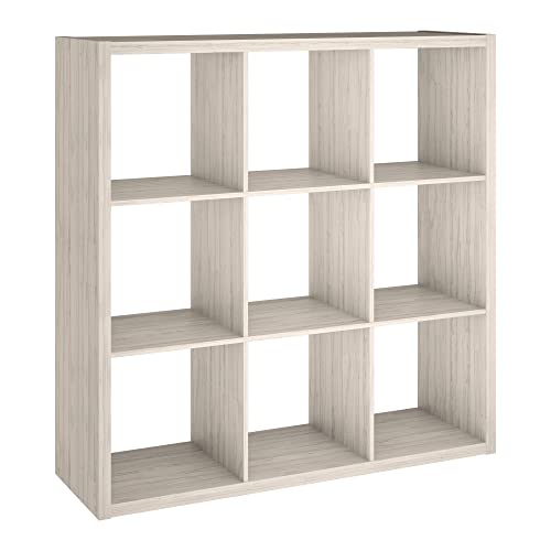 Image of ClosetMaid Decorative Open Back 9-Cube Storage Organizer, Bleached Walnut