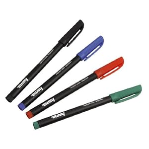 Hama CD/DVD Marker Set van 4, Zwart, Rood, Blauw, Groen