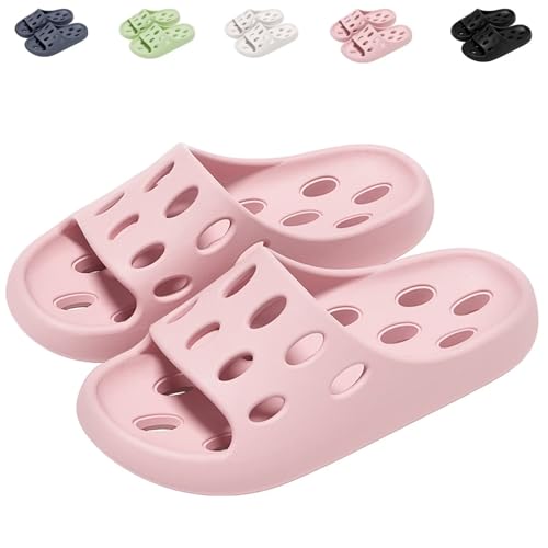 Shower Shoes for Women Men, Premium Quick Drying Shower Slippers Non-Slip Pool Beach Comfortable Lightweight House Slippers with Drain Holes