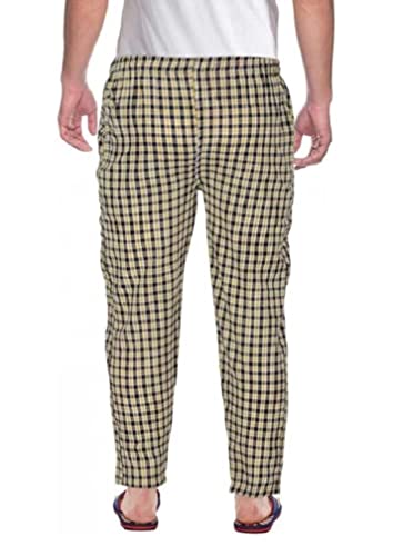 Image of Men's Cotton Checkered Pyjama Bottom Pack of 3