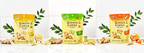 Prince Of Peace Ginger Chews 3 Flavor Variety Pack 4Oz - Flavors Original, Lemon, Blood Orange, 100% Natural, Non-Gmo, Vegan And Gluten-Free #TOP1