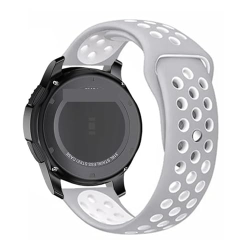 FKMBD 20mm 22mm Galaxy Watch 3 45mm/42mm/Active-2 Gear S3 Frontier�V���R���u���X���b�g Huawei GT/2/2e�p�X�g���b�v46mm(�O���[�z���C�g�A22mm�̎��v�o���h)