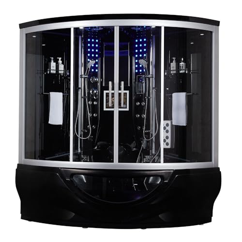 Maya Bath Platinum 2-Person Steam & Whirlpool Shower Tub