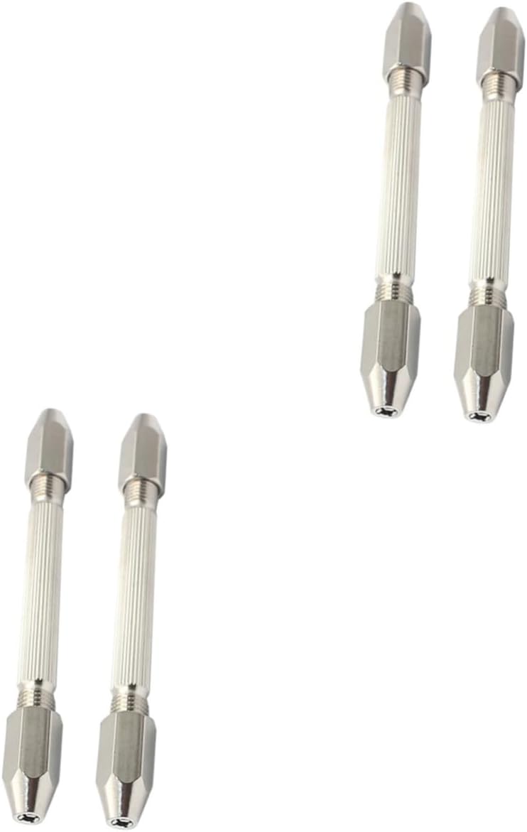DOITOOL 2sets Pin Vise Wire Tool Mini Hand Drill Model Hand Drill Hexagonal Double Ended for Watch Repair Micro Tools 2pcs*2