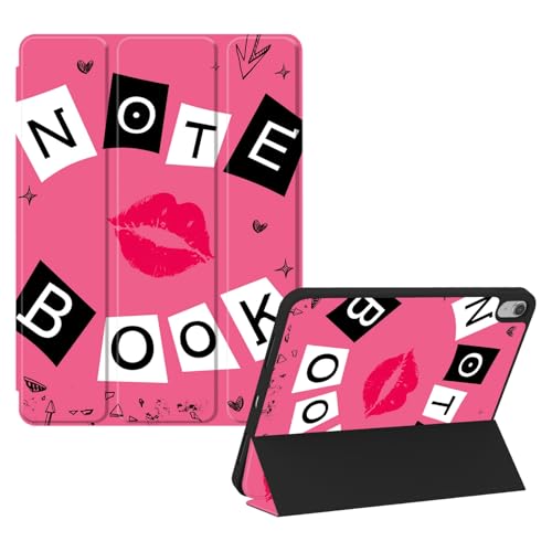 Xkladz Case for iPad (A16) 11th Generation (2025) 11 inch, iPad 10th Generation (2022) 10.9 inch, Case with Pencil Holder, Soft TPU Back, Auto Sleep/Wake, Girly Women Cute Design, Pink Lips/Book