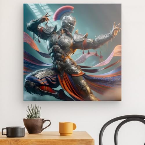Toile murale motif dansant 60x60cm Wedecored pour créer une ambiance zen dans votre salon