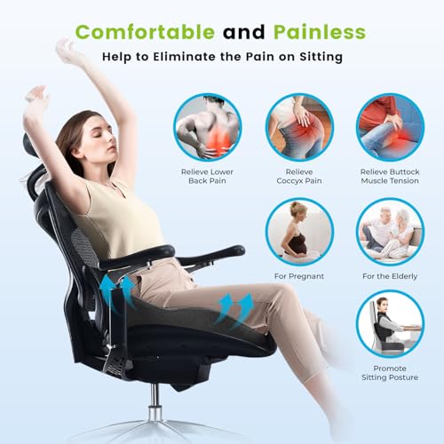 Dreamer Car Almofada de assento contornada projetada para o quadril para alívio da dor do cóccix – A