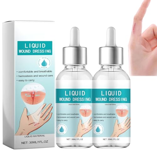 2PCS Skin Liquid Plaster,Waterproof and Breathable Quick-Dry Gel Liquid Bandages,Quick-Drying Dressing for Scratch and Small Wound Protection Film (2)