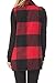 Yacun Women Vest Lapel Open Front Buffalo Plaid Sleeveless Cardigan Jacket Coat with Pockets Red M