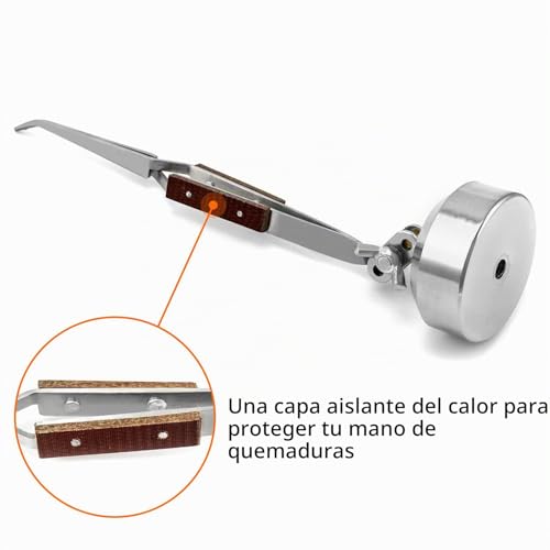 Miniatura 3 de Qwork Tercera Mano Con Pinzas De Precision, Herramienta Para Joyeria Punta Curvada