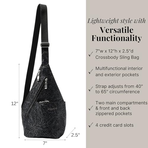 Image of Baggallini Mini Sling - 12x7 Sling Crossbody Bag Backpack with Adjustable Shoulder Strap