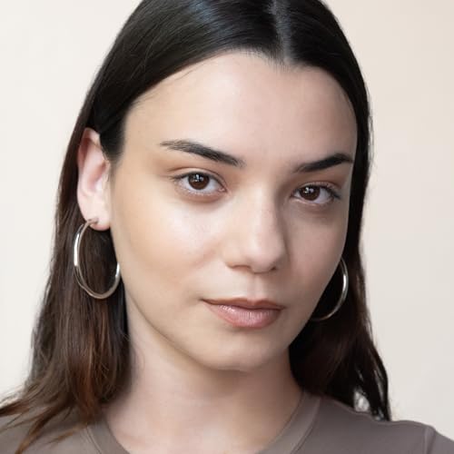 Bestow Lightweight Hypoallergenic Tarnish Proof Large Silver Hoop Earrings for Women - Classic Jewelry for Women in 3 Sizes: 1", 2", and 2.75" Silver Earrings2