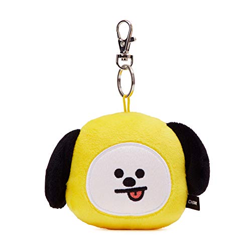 BT21 Official Merchandise by Line Friends - CHIMMY Character Plush Doll Face Key Chain Ring with Mirror Handbag Accessories