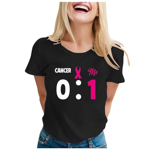T-shirt Octobre Rose Combat Cancer du Sein Blouse Élégante