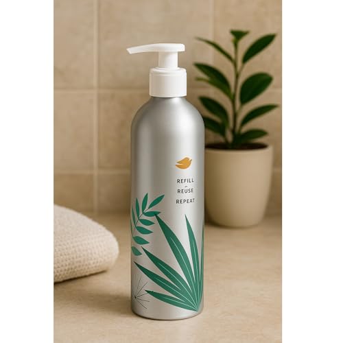 Botella dispensadora de ducha para recargar concentrado de champú en tu baño 3