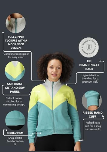 Image of DOMIN8 Women's Quilted Hooded Sweat Shirt with Kangaroo Pockets. (S) Grey