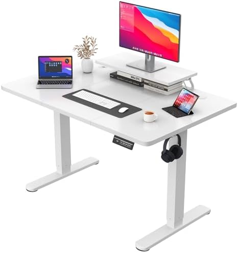 JUMMICO Bureau Bureau Assis Debout électrique avec Panneau de Com...