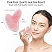 Jade Roller & Gua Sha, Face Roller, Facial Beauty Roller Skin Care Tools, BAIMEI Rose Quartz Massager for Face, Eyes, Neck, Body Muscle Relaxing and Relieve Fine Lines and Wrinkles