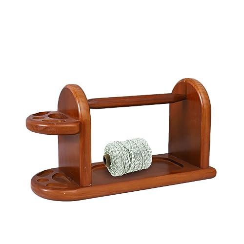 Holzsammlung Race Wooden Crochet Yarn Holder Sewing Thread Organizer, Yarn Storage for Crochet Yarn Ball Knitting & Crochet Supplies(A)