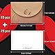25 Kraftpapierumschläge mit 25 Grußkarten. Mini-Umschläge aus Kraftpapier Retro mit Herzverschluss. Umschläge für Grußkarten und Einladungen mit Karte mit Glückwünschen