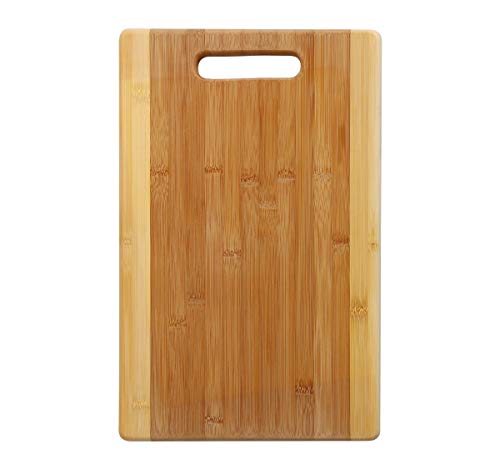 Tabla de Cortar de Bambú YBM Home con Mango para Preparación de Alimentos, Carne y Verduras – Tabla 100 % Natural y Bloque de Carnicero, 1 Unidad, Grande (45,7 cm L x 30,5 cm A) miniatura 3
