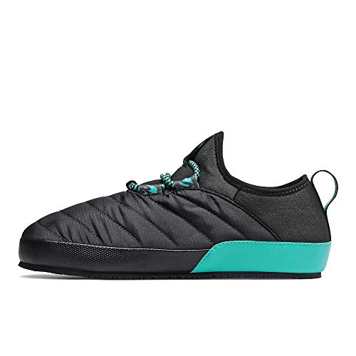 New Balance mens Caravan Moc V1 Slipper, Black/Teal, 15 US