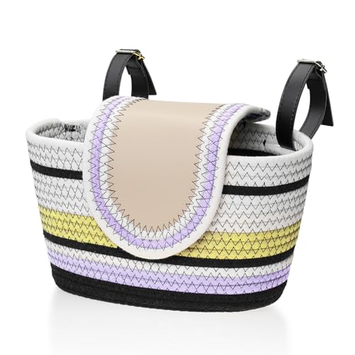 Handmade Bike Basket Front, Woven Bicycle Baskets for Adult Bikes, Rustic Detachable Handlebar...