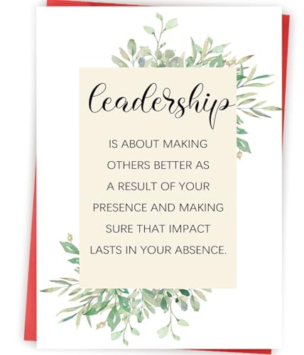 Abeletree Leadership Definition Card for Boss Leader Manager, Thank You